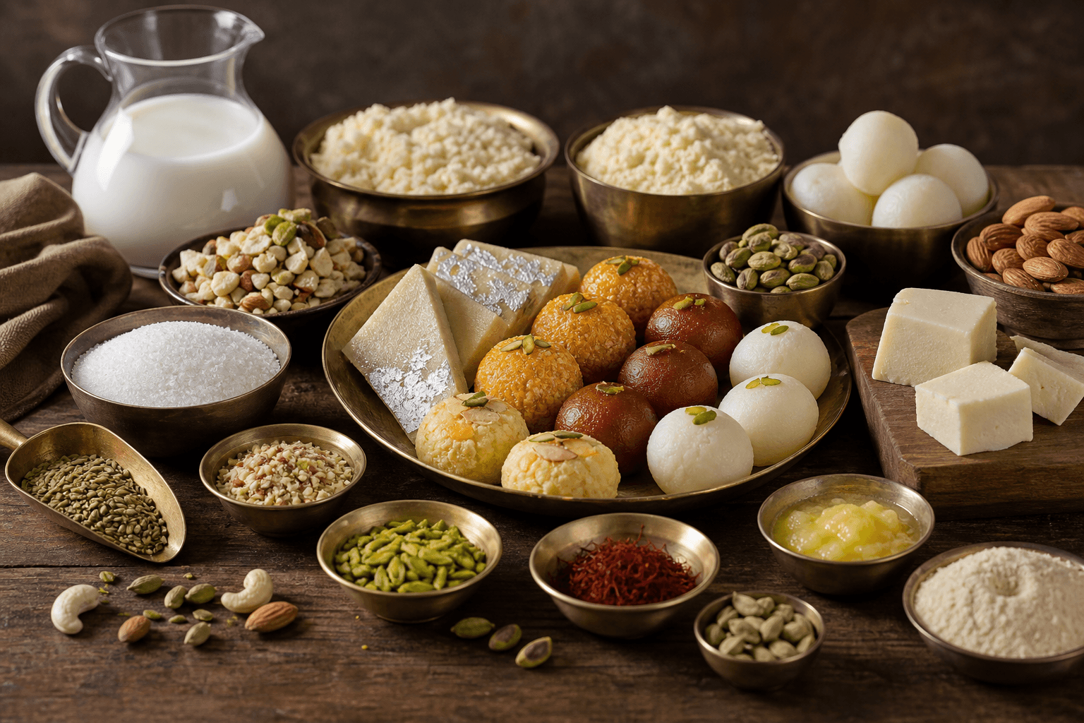 Vegetarian mithai ingredients explained